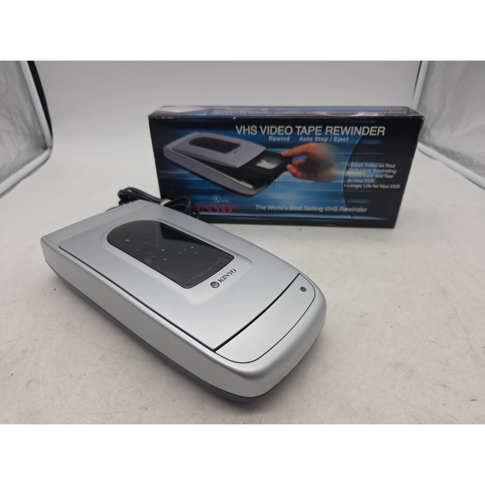 Kinyo UV-520 Video Cassette Rewinder Used Excellent W/ Box